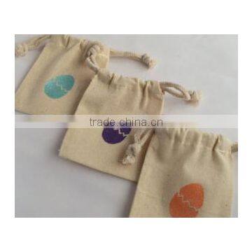 Funny Rabbit Printed Logo Gift Bags,Burlap Drawstring Easter Gift Bags photo-5