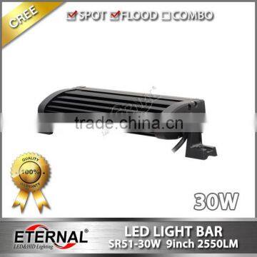 9" 30W Led Light Bar Super Slim High Power Lamp Amber Blue for Police Motorcycle Car Warning Emergency Spot Lamp photo-3