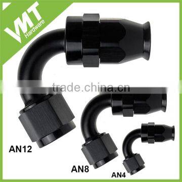 High Performance Aluminum hose ends 10AN Black 120 degree ptfe hose fittings