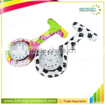 Portable Promotion Gift Brooch Silicone Nurse Watch