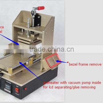 lastest!4in1 Bezel Middle Frame Separating Machine +lcd screen separator machine with vacuum pump+glue removal+preheater