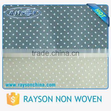 Import and Export Trade Polypropylene White Dotted Anti / Non Slip Fabric