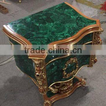 Noble Malachite Decorated Night Stand, Latest Designed Night Table with Velvety Luster