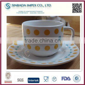 whole sale high quality ceramic tea cup and saucer holder with nice design