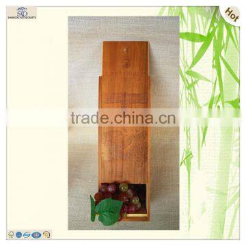 Custom Logo Laser Engraving Colored Wood Wine Box photo-4