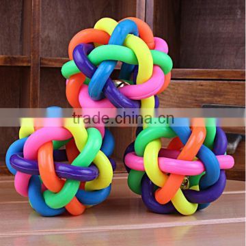 CY188 For Small Dog Toys Product For Dog Colorful Rubber Dog Toy Ball, Pet Dog Toys With Bell For Small Medium Large Dog