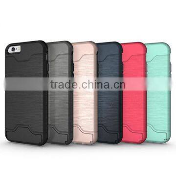 PC+TPU Fashion Phone Case Phone Shell With Card Slot Protective Back Cover for Iphone 6 6S photo-5