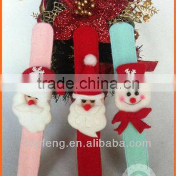 Plush Christmas Slap Bracelet Bangle Santa Claus Snowman Deer Elk Bear Xmas Pat Circle Hand Ring Pops Watch Ribbon