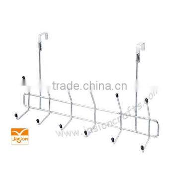 Kitchen Utensil Rack 10 Fixed Hooks Chrome Wall Mounted 2 tires