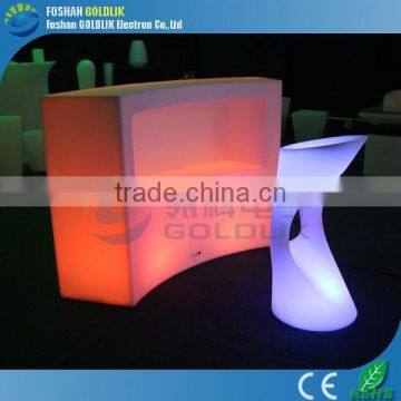 Computer Control Low Cocktail Bar Counter Glowing LED Bar Table With Stool photo-5