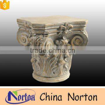 architectural marble carved flower pillar caps design NTMF-CP015Y