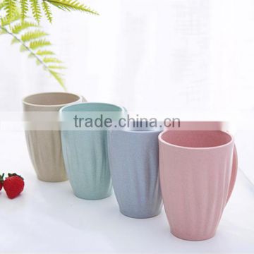 colorful wheat straw eco-friendly plastic mug