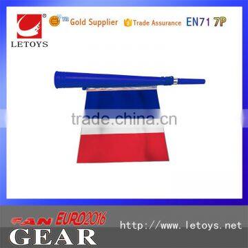 Eco-friendly PE Horn French Fans Horn with national flag