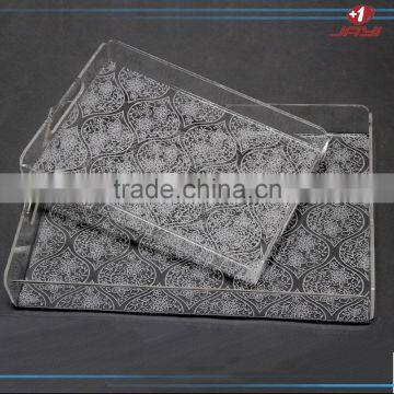 Alibaba China clear acrylic tray,lucite rectangular acrylic trays wholesale