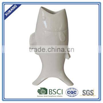 Low Price High Quality Resin Decorative Fish Open Mouth Vase photo-2