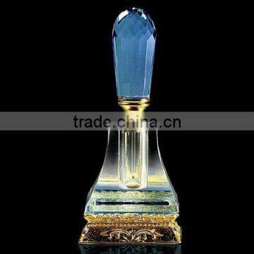 fancy top quality perfume bottle crystal with alloy base