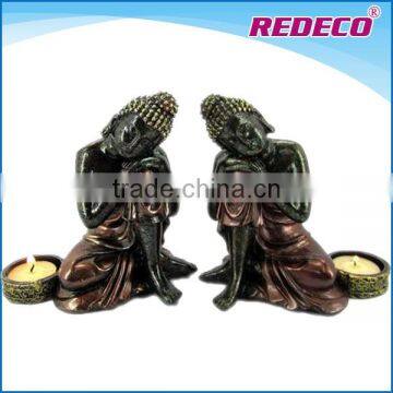 Resin buddha with candle holder