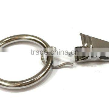 Hot Sale Chrome Plating Iron Curtain Ring With Clip / Rod Ring With Clip Hanging / A Ring With A Clip photo-5