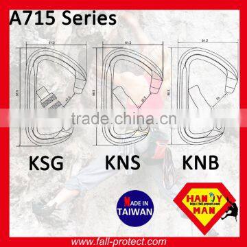 25KN Bent Gate Mountaineer Climbing Aluminum Carabiner For Rescue photo-6