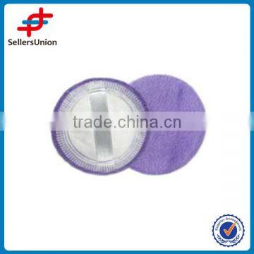 fashion&colorful foundation make up powder puff, cosmetic&refillable powder puff with handle
