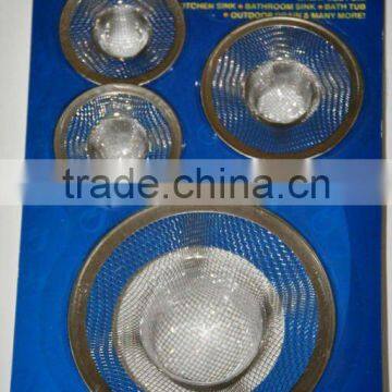 4 IN 1 WIRE MESH SINK STRAINER FOR KITCHEN AND BATHROOM