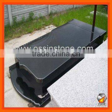 European and Russian Style Black Granite Tombstone