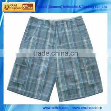 HOT-SELLING MENS CHECK BERMUDA STOCKS BU-011A