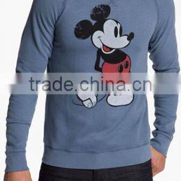 Customized mens fleece full printed sweatshirt hoodie