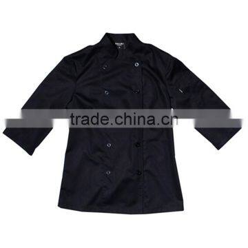 Custom 65% Cotton 35% Polyester Black Chef Uniform photo-4