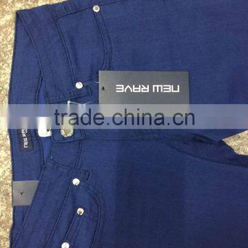 GZY Pure Blue Color New Pattern Jeans Pants For Women Stock 2017 photo-3