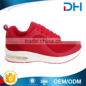 Red mesh upper PU air cushion sport women shoes