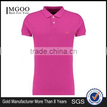 MGOO OEM Services Plain Color Mens T shirts Buttons Up Fly Mens Tops New Design Polo