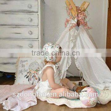 2017 Vintage Spring Summer Baby Girl Ruffle Bubble 100% Cotton Baby Clothes Romper for Boutique Wholesale photo-4