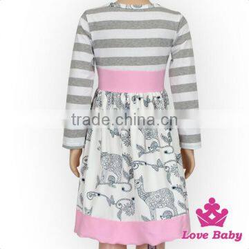 48BQA138 Lovebaby Long Sleeve Printed Animal Pattern Children Frock Design For 0-6 Years Old Girl photo-5