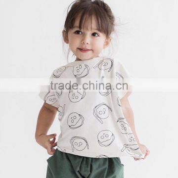 S17518A Cartoon Boys Girls T-shirts New 2017 Summer Children's Clothing