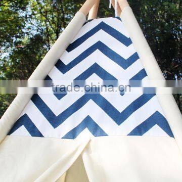 ShiJ Tipi Chevron Cotton Canvas Teepee Tent For Kids photo-4