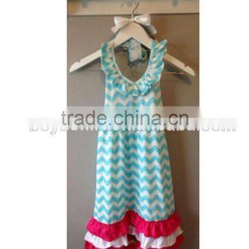 NEW Girls Boutique Red White & Turquoise Chevron Maxi Dress