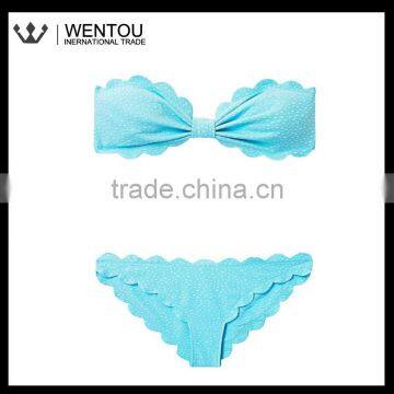 Personalized Scalloped Bandeau Bikini photo-5