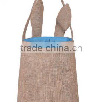 2016 New Arrival Fashion Easter Burlap Bunny Basket Easter Bucket Easter Basket Full Stock photo-5