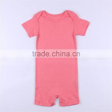 Hot sale short sleeve 100% cotton baby jumpsuit