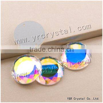 Rhinestone 20mm Flatback AB Color With Holes or Not photo-5