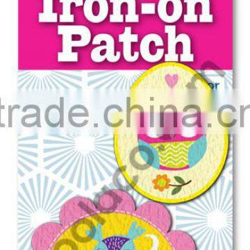 mini color Iron on PU patches Kids iron on patch heat transfer patch