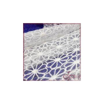 Netting Lace Embroidered With Cotton Thread
