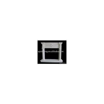 carved white marble fireplace
