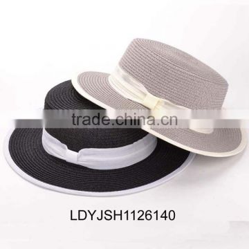 Kids lace brim straw hat