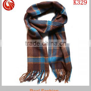 2014 Winter Knitted Acrylic Men's Scarf With Tassel