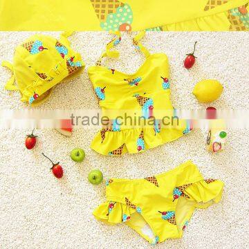 New Design Baby Girls Adorable Cartoon Swimsuit Boutique Kids Two Piece Swimsuit photo-2
