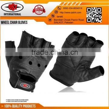 Leather Gel Padding Wheelchair gloves