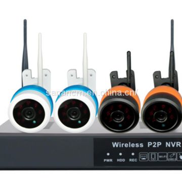 Plug and Play 4CH 1080P HD Wireless NVR Kit P2P 720P Indoor Outdoor IR Night Vision Security IP Camera WIFI CCTV System