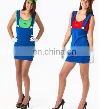 2015 China Halloween wholesale Party sexy mario bros woman costume AGC080